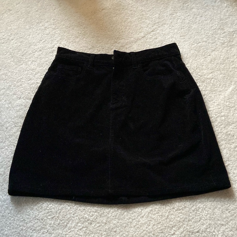 Women’s Black Corduroy Mini Skirt